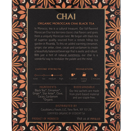 Chai, Organic Moroccan Chai Black Tea
