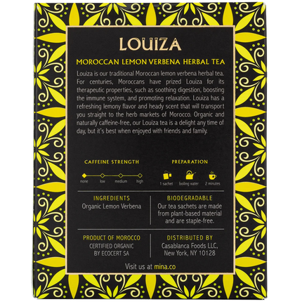 Louiza, Organic Moroccan Lemon Verbena Herbal Tea