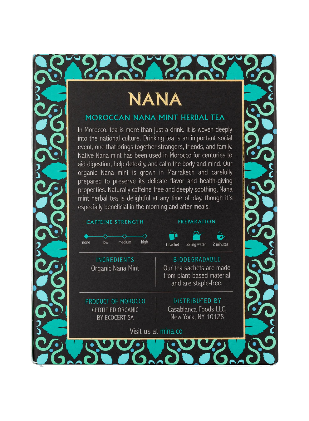 Nana, Organic Moroccan Nana Mint Herbal Tea