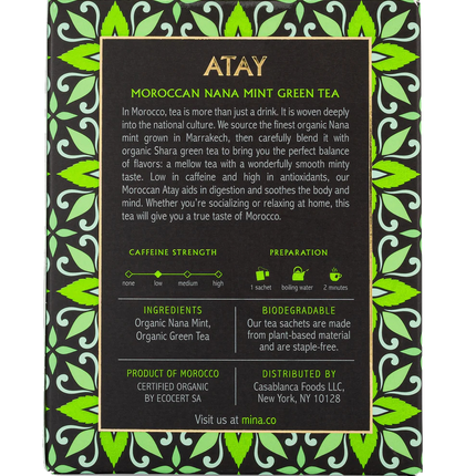 Atay, Organic Moroccan Nana Mint Green Tea