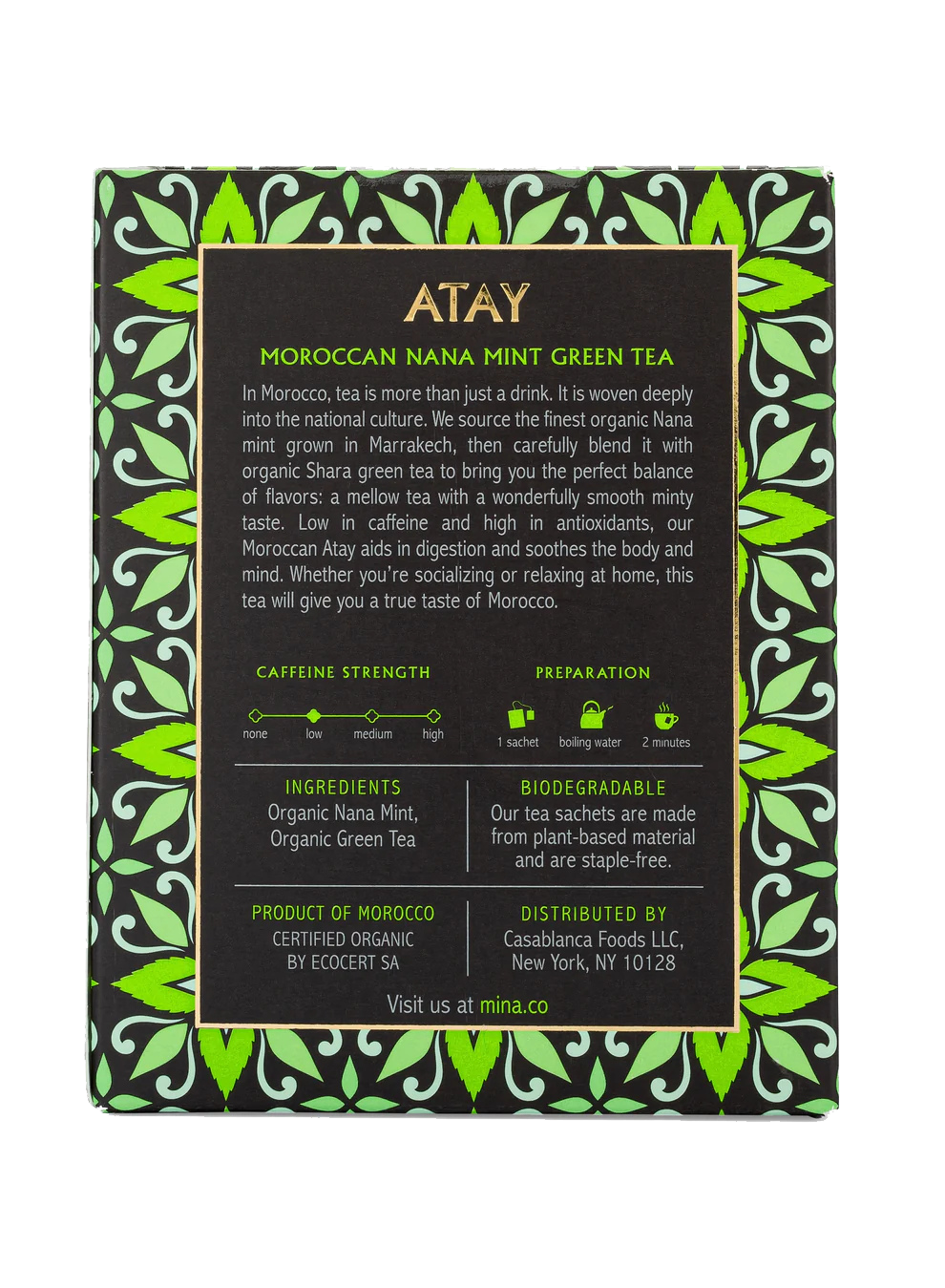 Atay, Organic Moroccan Nana Mint Green Tea