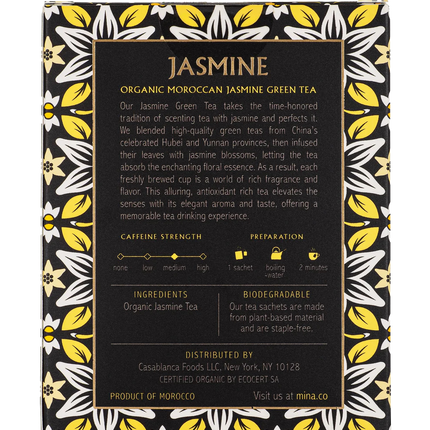 Jasmine, Organic Moroccan Jasmine Green Tea