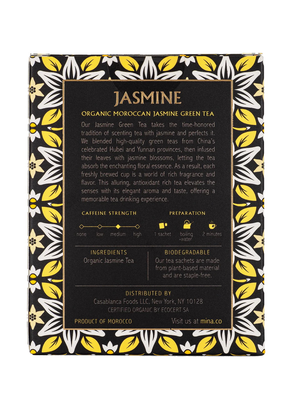 Jasmine, Organic Moroccan Jasmine Green Tea