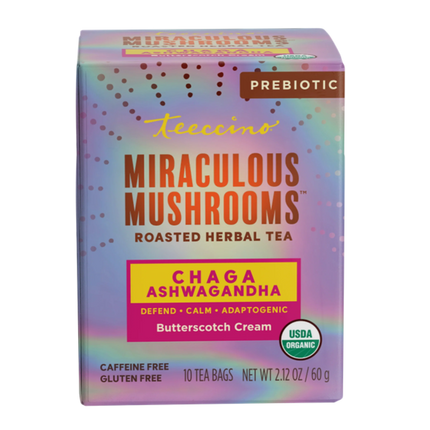Chaga Ashwagandha Butterscotch Cream Mushroom Herbal Tea