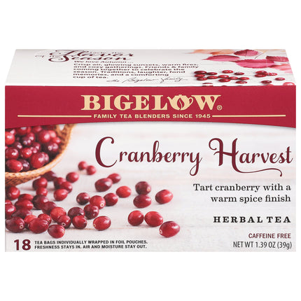 Front of Cranberry Harvest Herbal Tea box
