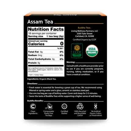Buddha Teas Assam Tea - back view
