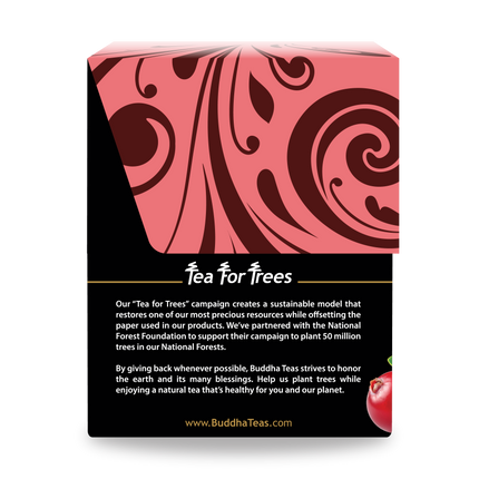 Buddha Teas Cranberry Comfort Blend - left side panel