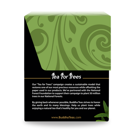 Buddha Teas Eucalyptus Leaf Tea - left side panel