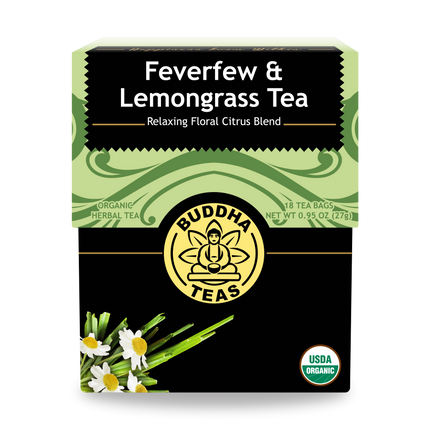 Buddha Teas Feverfew Lemongrass Tea - front view