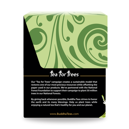 Buddha Teas Feverfew Lemongrass Tea - left side panel