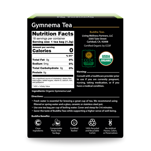 Buddha Teas Gymnema Tea - back view