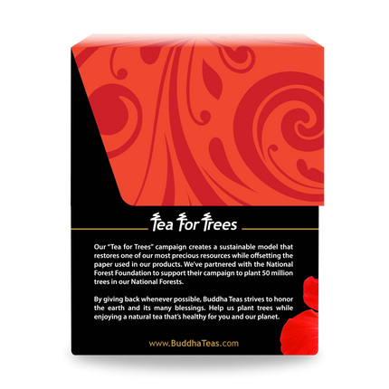 Buddha Teas Hibiscus Tea - left side panel