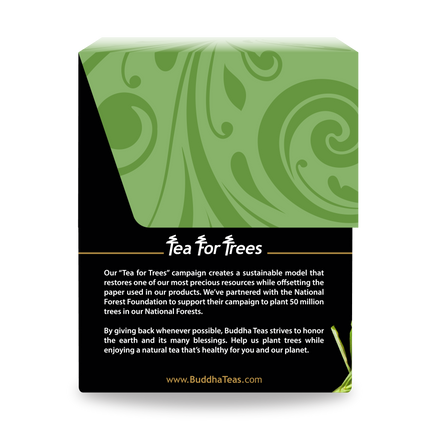 Buddha Teas Lemongrass Green Tea - left side panel