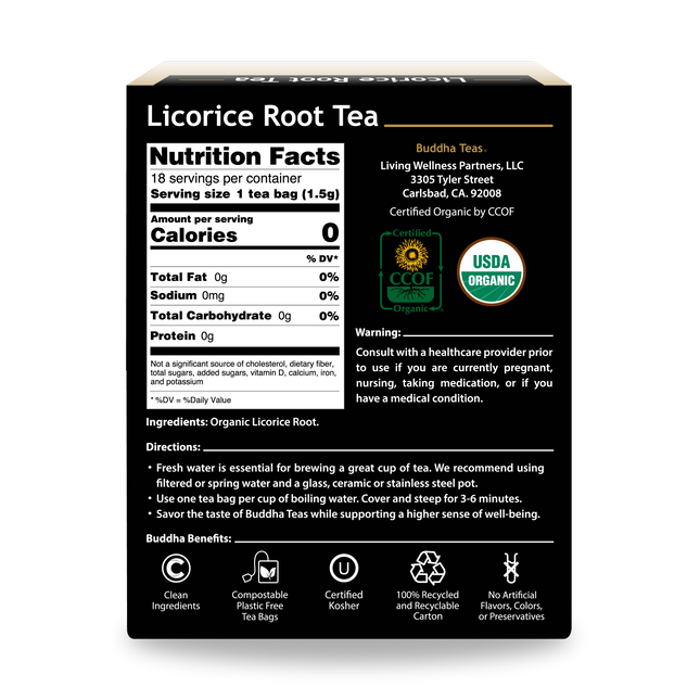 Buddha Teas Licorice Root Tea - back view
