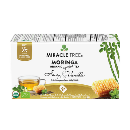 Organic Moringa Tea, Honey & Vanilla - Miracle Tree