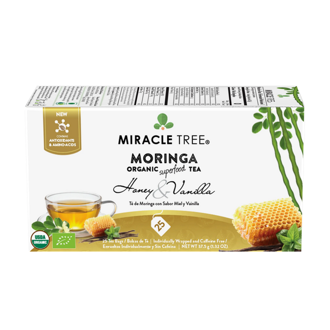 Organic Moringa Tea, Honey & Vanilla - Miracle Tree