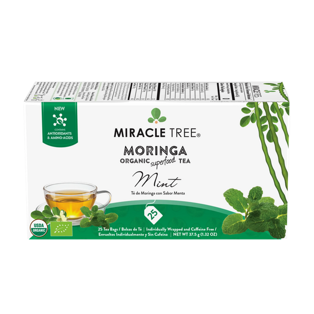 Organic Moringa Tea, Mint - Miracle Tree
