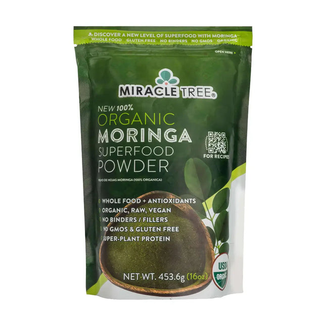 Organic Moringa Powder - 16oz Pouch (1 lb)