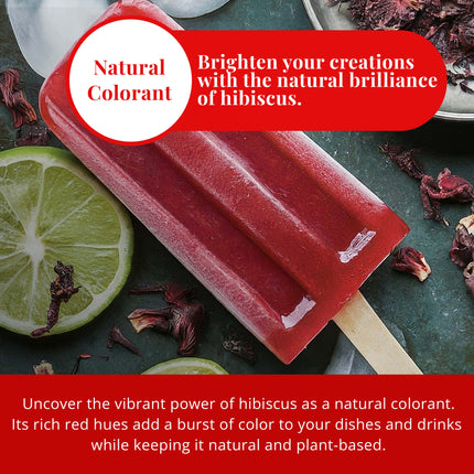 Hibiscus Tea Bags 50 Count – Pure Dried Hibiscus, Caffeine-Free, Stress-Relieving Herbal Tea