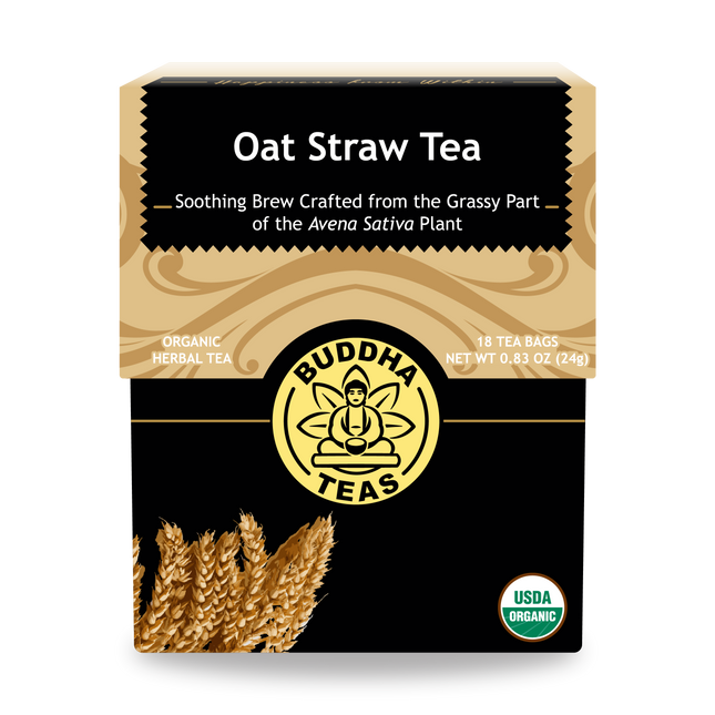 Buddha Teas Oat Straw Tea - front view