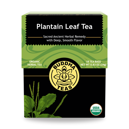 Buddha Teas Plantain Leaf Tea - front view