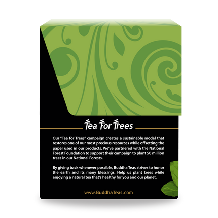 Buddha Teas Plantain Leaf Tea - left side panel