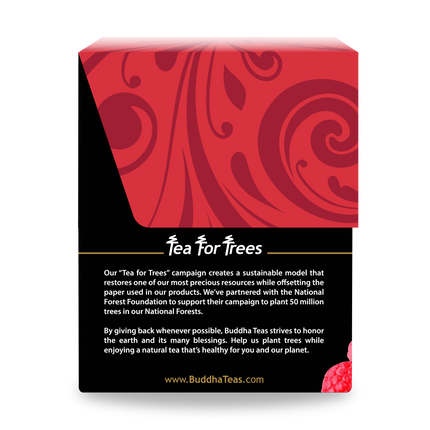 Buddha Teas Raspberry Leaf Tea - left side panel