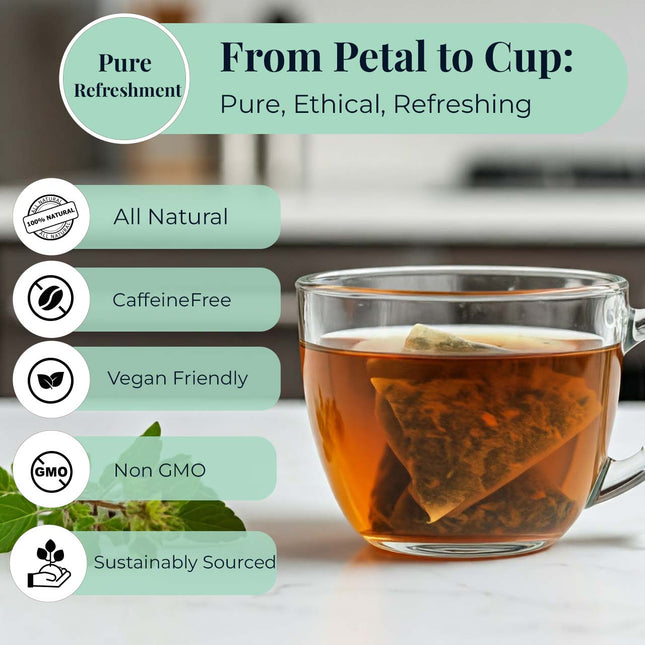 Akshit Holy Basil Tea ( Tulsi Leaf Tea ) ( 75 Tea Bags), Stress Relieving, Made with Pure Dried Holy Basil Tea loose Leaves, Immune Support Tea, Herbal Tea, Caffeine-free, Non-Gmo, Tulsi Energy Tea.