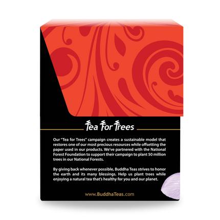 Buddha Teas Saffron Green Tea - left side panel
