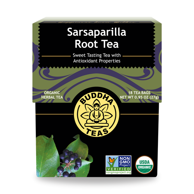 Buddha Teas Sarsaparilla Root Tea - front view