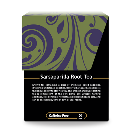 Buddha Teas Sarsaparilla Root Tea - right side panel
