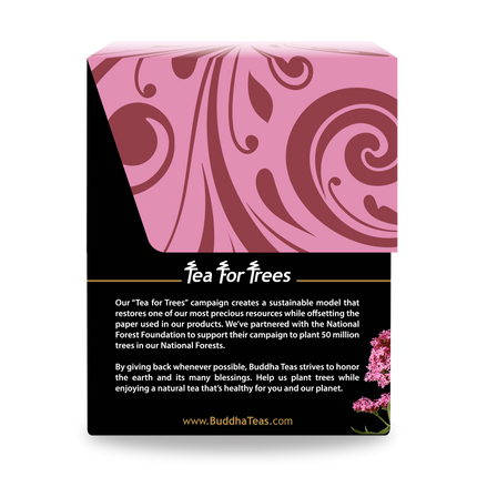 Buddha Teas Valerian Root Tea - left side panel