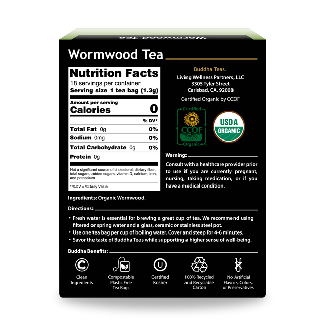 Buddha Teas Wormwood Tea - back view