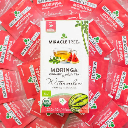Organic Moringa Tea - Watermelon - Caffeine-Free Herbal Tea