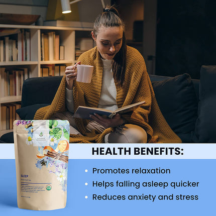 Sleep Tea, Evening Relaxation | Chamomile Lavender Gotu Kola | Organic