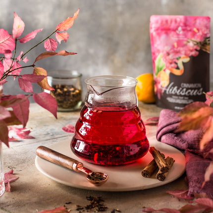Cinnamon Hibiscus Tea, Antioxidant-Rich Herbal Blend | Organic