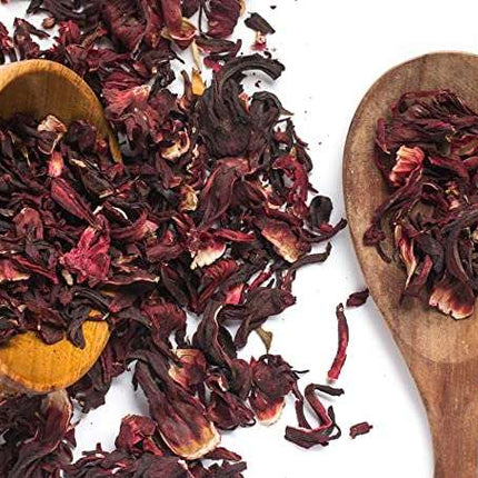 Akshit 5 oz. Dried Hibiscus Flowers (Flor de Jamaica) Tea | Loose Leaf Tea | Caffeine-Free | Vegan Friendly | Fleurs d'hibiscus – Antioxidant Herbal Tea