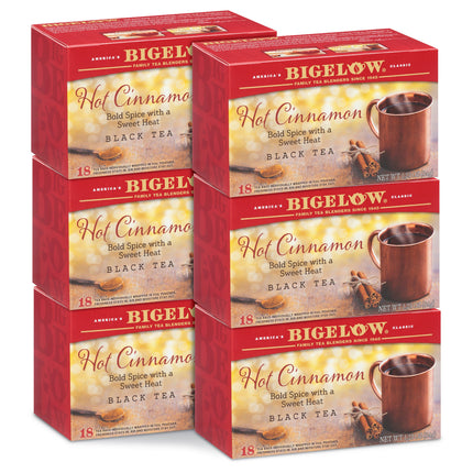 6 boxes of Bigelow Hot Cinnamon Black Tea
