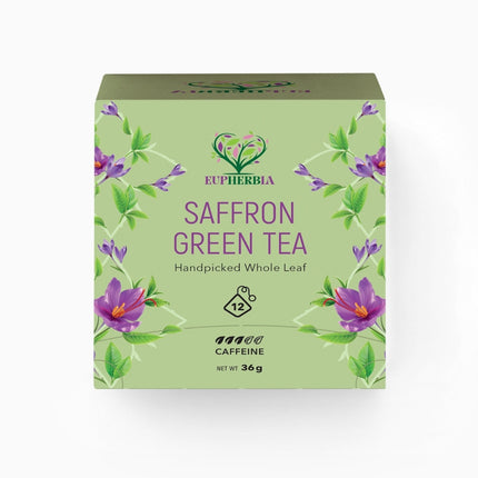 Saffron Green Tea 12 Sachets - Eupherbia