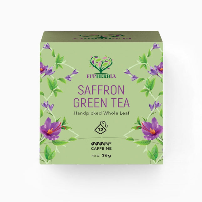 Saffron Green Tea 12 Sachets - Eupherbia