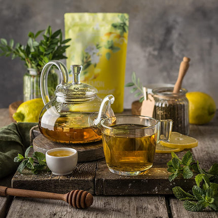Lemon Spearmint Tea, Refreshing Herbal Blend - Organic & Kosher