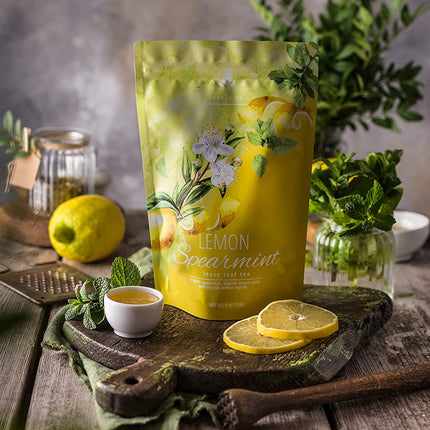 Lemon Spearmint Tea, Refreshing Herbal Blend - Organic & Kosher
