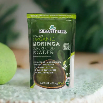 Organic Moringa Powder - 16oz Pouch (1 lb)