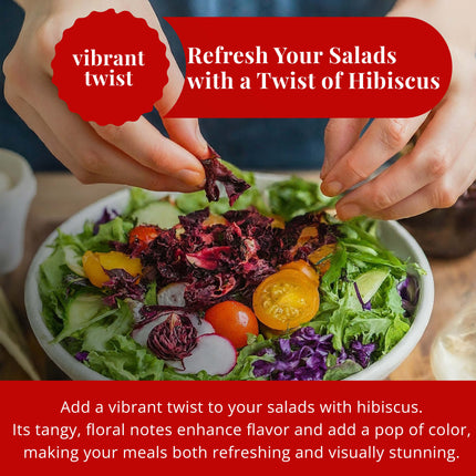 Akshit 5 oz. Dried Hibiscus Flowers (Flor de Jamaica) Tea | Loose Leaf Tea | Caffeine-Free | Vegan Friendly | Fleurs d'hibiscus – Antioxidant Herbal Tea