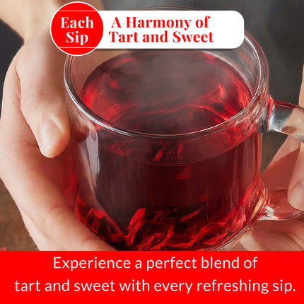 Akshit 50 Hibiscus Tea Bags – Natural Hibiscus Tea - Stress Relieving & Energy Tea