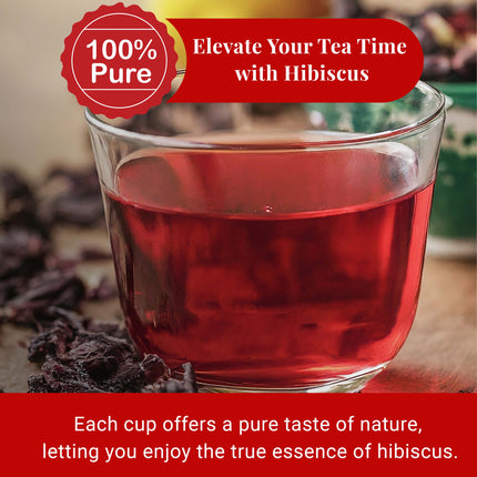 Akshit 5 oz. Dried Hibiscus Flowers (Flor de Jamaica) Tea | Loose Leaf Tea | Caffeine-Free | Vegan Friendly | Fleurs d'hibiscus – Antioxidant Herbal Tea
