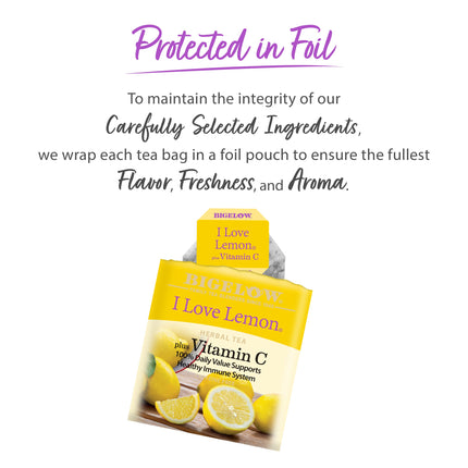 I Love Lemon with Vitamin C protected in foil