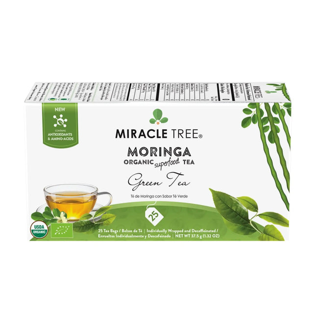 Organic Moringa Tea, Green Tea - Miracle Tree