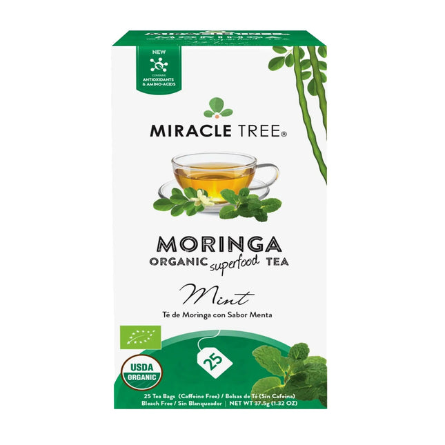 Organic Moringa Tea, Mint - Miracle Tree