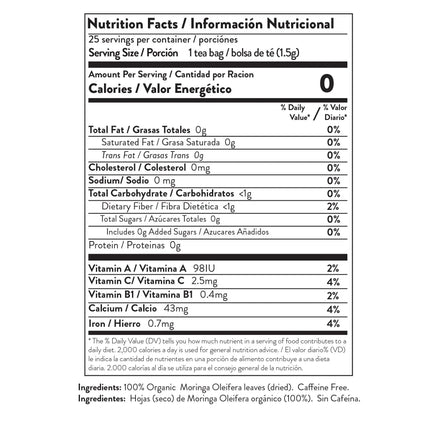 Organic Moringa Tea, Original - Miracle Tree